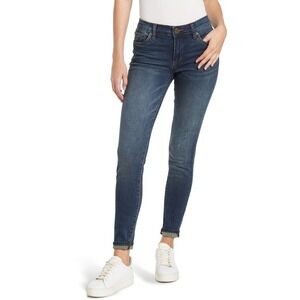 KUT FROM THE KLOTH JEANS WOMEN 10 VIV‎ TOOTHPICK SKINNY DENIM Zip Pockets Blue